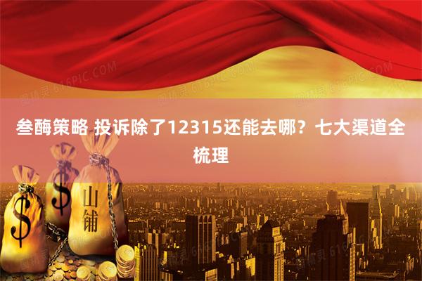 叁酶策略 投诉除了12315还能去哪？七大渠道全梳理