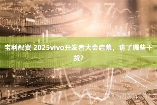 宝利配资 2025vivo开发者大会启幕，讲了哪些干货？